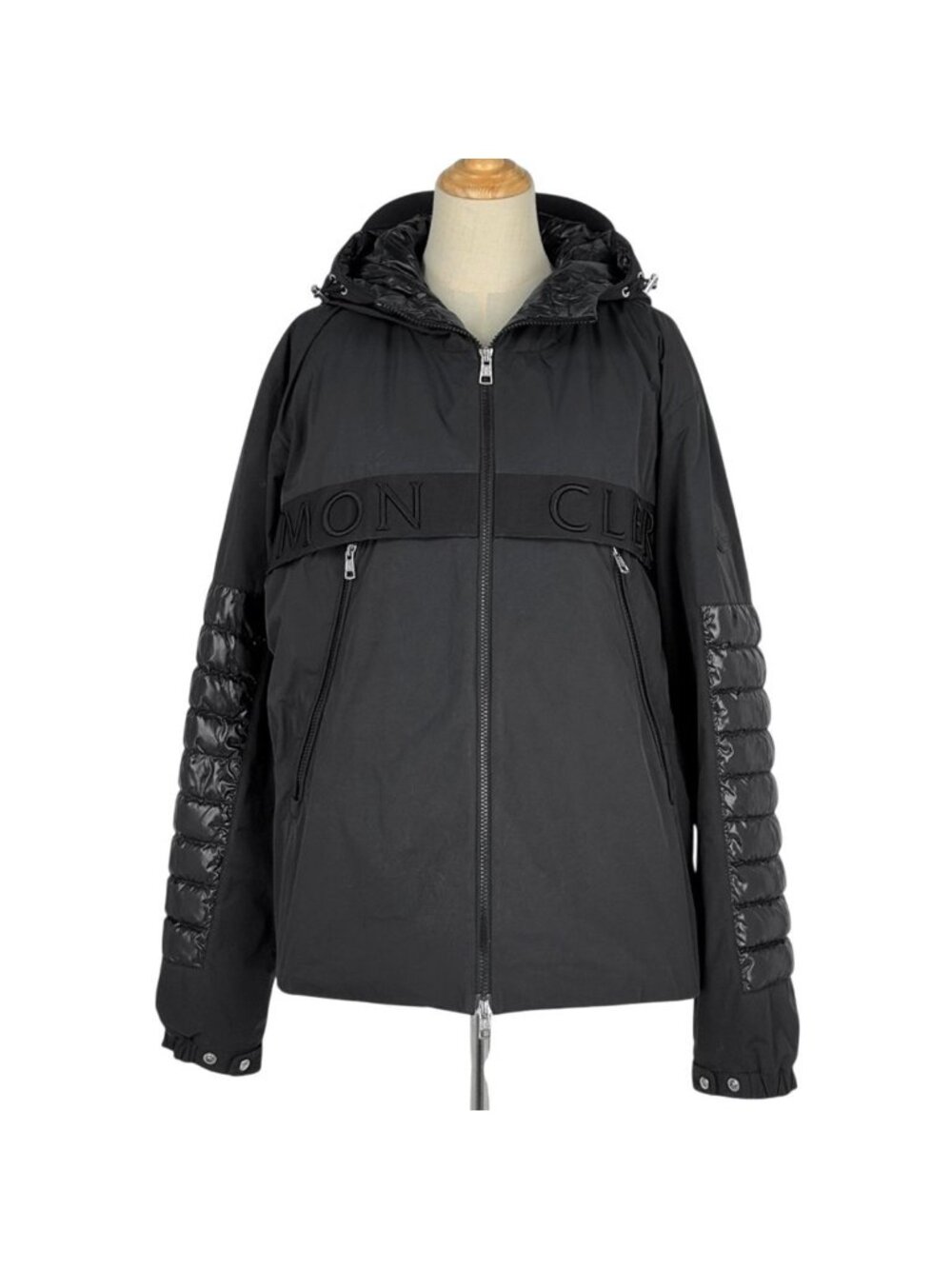 Moncler Down Jacket Oralgue Hoodie Black